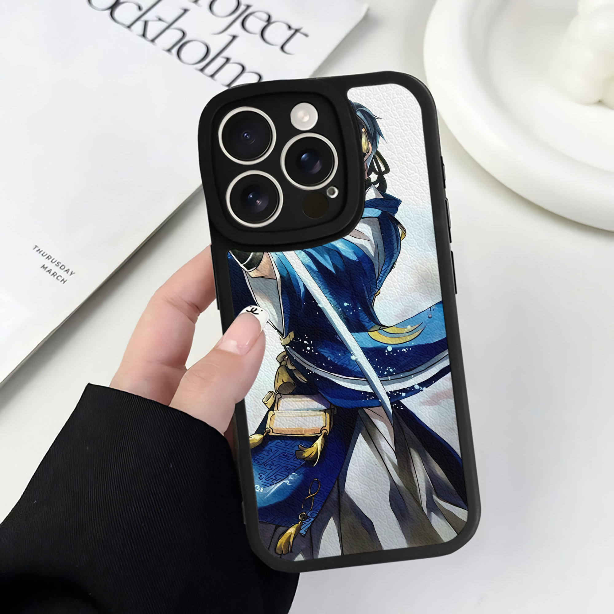 （画像用） 刀剣乱舞 Touken Ranbu 【iPhone 16シリーズ対応】シリコンスマホケース（レザー調） 材質：シリコン